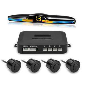 Sensores de estacionamiento reverso ultrasónicos impermeables Kit de 4 sondas con indicador de distancia digital Fácil instalación - Product Image 1
