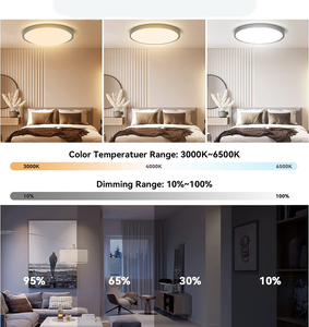 Gömme montaj tavan ışık düşük profilli sürücüsüz tasarım yüzey montaj diski ışık enerji tasarrufu 3CCT LED Disk ışıkları kısılabilir - Product Image 3