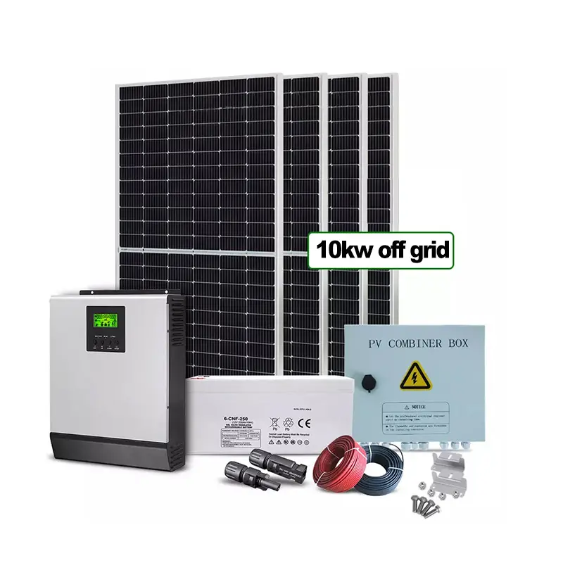 Sistemi di energia solare off grid 1kw 2kw 3kw 5kw 10kw sistema di pannelli solari sistema di energia solare fotovoltaica con batteria