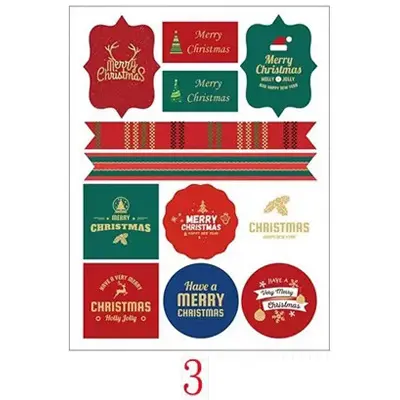 Pegatinas de logotipo imprimible ropa etiquetas de comida número estrella de la suerte radio holograma Etiqueta de embalaje privado Impresión de Navidad personalizada