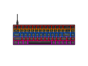 Teclado mecánico de 61 teclas con cable USB mecánico 17 tipos de teclados RGB para ordenador portátil teclados de eje de té rojo azul - Product Image 4