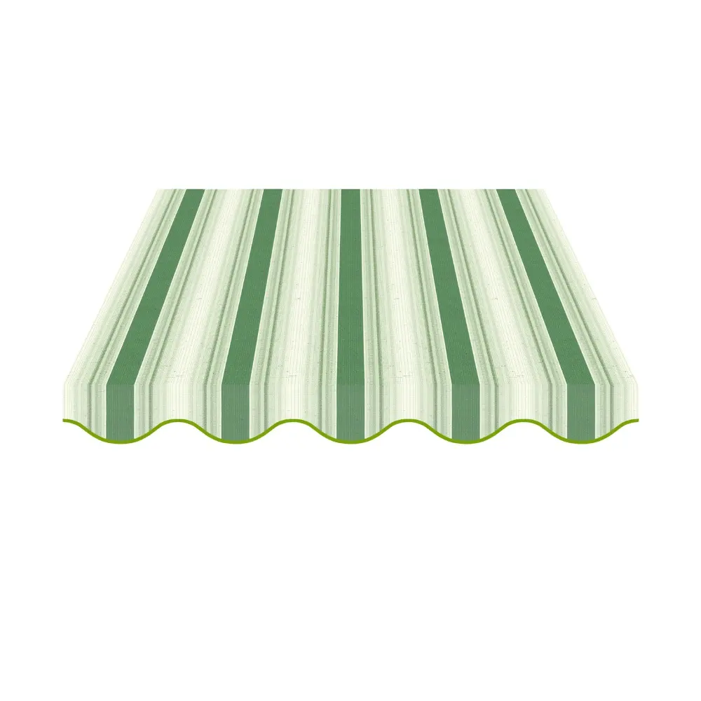 Tela acrílica teñida con solución de alta calidad 100% para toldos, parasoles grandes, velas marinas y accesorios-ovosol verde y blanco