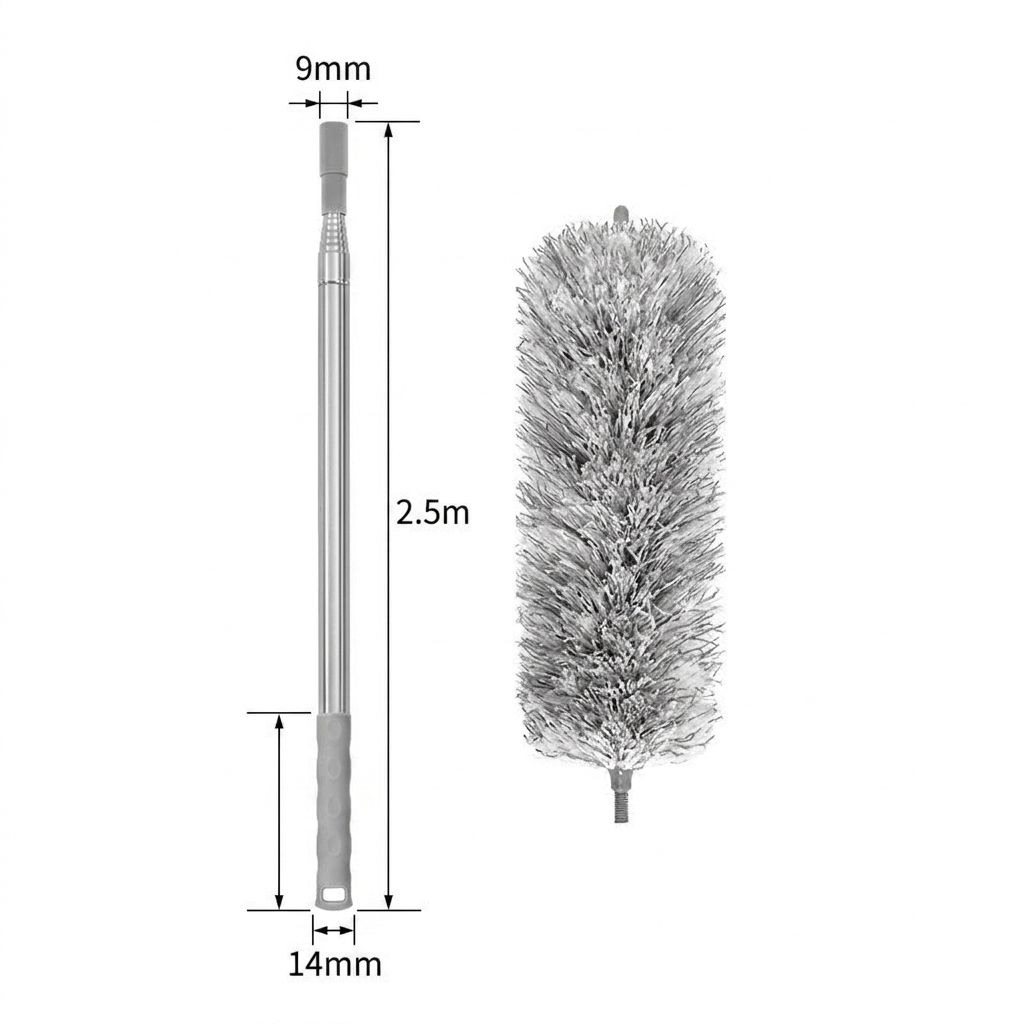 Varilla delgada de 9-14 mm, gypsophila gris y blanca, juego de 25 m con gancho plano.