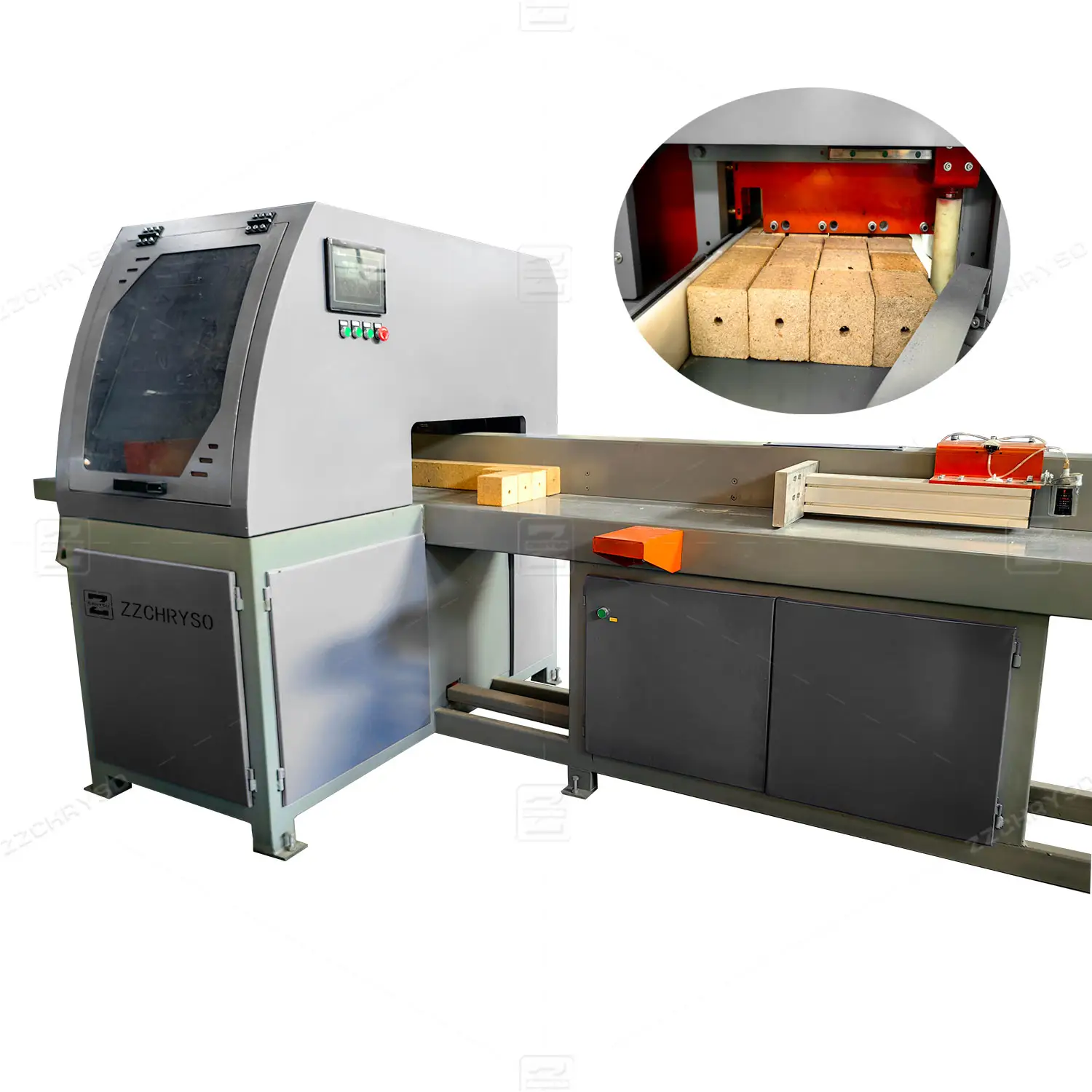 Serra automática de alta velocidade para mesa deslizante de madeira, máquina de corte transversal CNC, máquina de corte automático para madeira na China