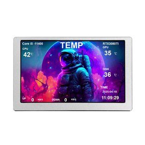 Bạc AIO PC màn hình 800x480 Temp hiển thị CPU Cooler LCD Monitor USB Type-C 5inch màn hình LCD cho PC trường hợp - Product Image 1