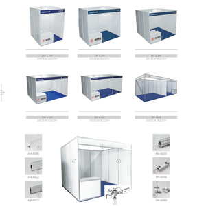 Sistema de carcasa de 3x4x2,5 metros, cabina de exposición de aluminio R8, soporte de Evento de extrusión de ocho vías con mostrador, escritorio y sillas - Product Image 2
