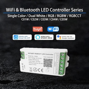 Tuya WiFi LED Controller DC12-24V RGB RGBW CCT Smart Strip Alexa compatibile con Google Home 4 canali PWM 2.4G RF Remote App dimmer - Product Image 4