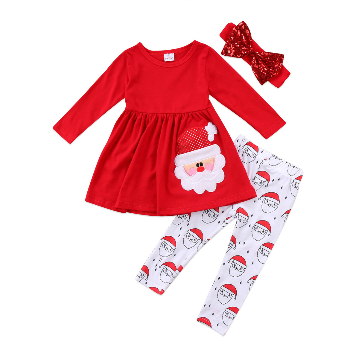 Diadema de una Pieza Geagodelia Niña Vestido de Navidad Disfraz de Papá Noel Vestido de Rayas para Niñas con Bordado a Rayas Top con Cuello Redondo y Manga Larga