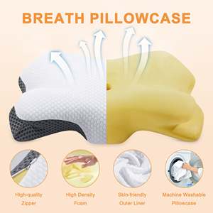 Penjualan laris Modern bantal nyeri leher busa memori ortopedi bantal gelombang ergonomis kontur serviks untuk tidur sehat Logo kustom - Product Image 4