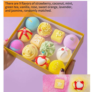 Tùy chỉnh chất lượng cao hữu cơ đầy màu sắc hoa oải hương tắm <span class=keywords><strong>fizzer</strong></span> Vegan hoa hương liệu spa tắm bom Bộ Quà Tặng Nguồn cung cấp - Product Image 3