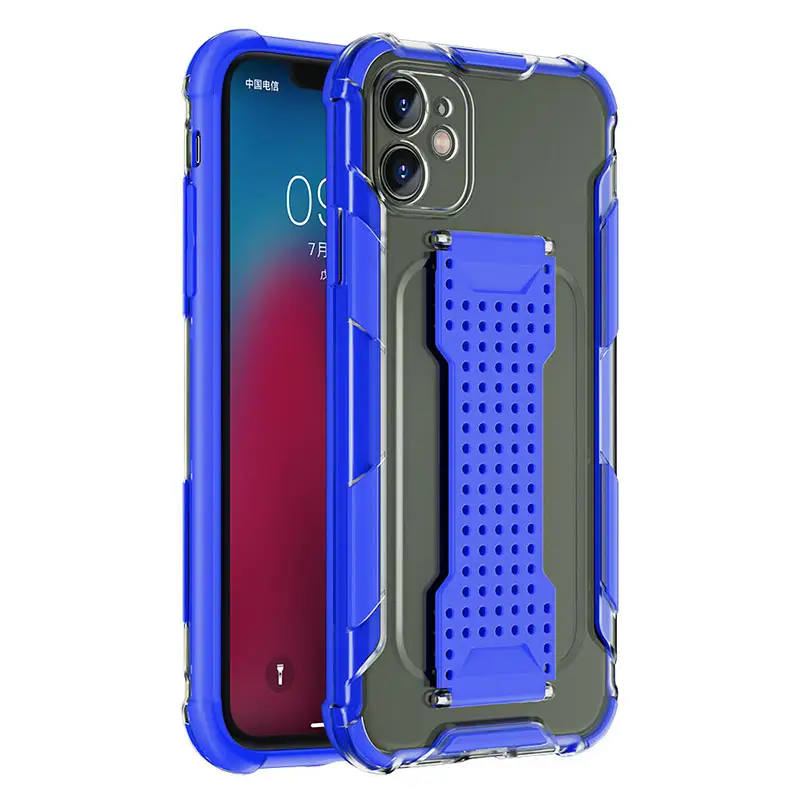 Loop Telefoon Grip Holder Case Voor Iphone 11 12 Pro Mobiele Telefoon Loop Strap Case Cover Voor Iphone 7/8 Plus X Xs Max Hand Grip Cover