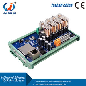 Huaqingjun 4-Channel Ethernet Relay Module <strong>Inputs</strong> <strong>Outputs</strong> Modules RJ45 <strong>Modbus</strong> TCP LAN IO Modules for PLC