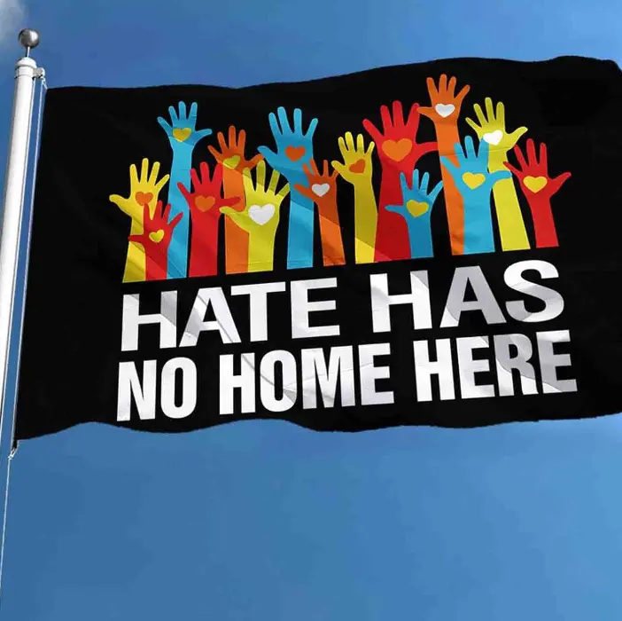 Ненависть 3x5 футов здесь нет дома, флаг черной жизни имеет значение сохранить американское великое знамя, ненависть не имеет места здесь, крытый наружный флаг