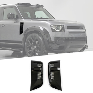 Sıcak otomobil parçaları siyah Bug ekran koruyucu dış dönüşüm kiti parlak siyah çamurluk emme için Land Rover Defender 90 110 2020-2022 - Product Image 1