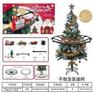 リモコントラック蒸気機関車おもちゃクリスマスツリー鉄道車は軽い音楽を吸うことができます列車モデルを閉じることができます - Product Image 6