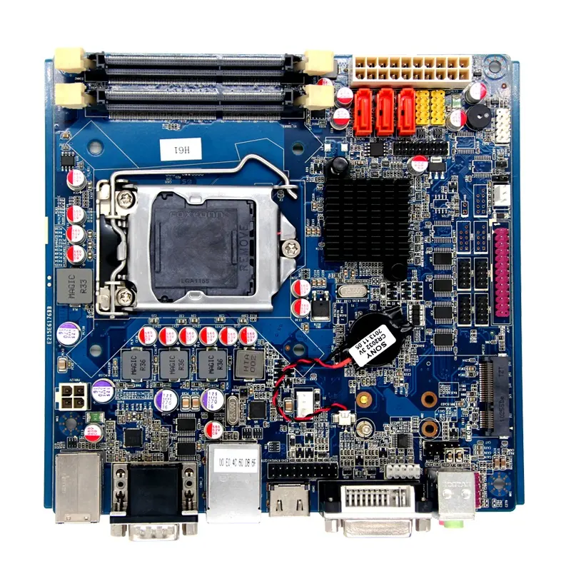 Scheda madre industriale mini-itx MH61 con processore presa LGA1155 per distributore automatico scheda madre chiosco POS ATM