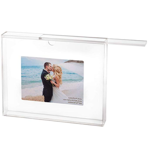 Akrilik birlik kum töreni fotoğraf çerçevesi lucite kum gölge kutusu resim tutucu ile düğün için - Product Image 4