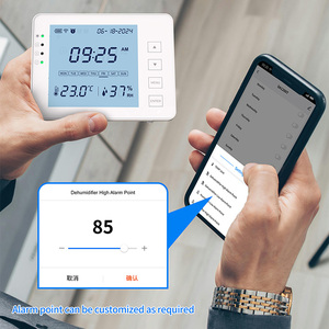 Clock Temperature and Humidity Meter Plastic Digital Hygrometer WIFI for Climate <strong>Test</strong> - Product Image 2