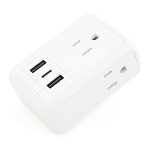 Wonplug için yeni ürün abd CA uzatma priz 3 yollu 3 USB tip C güç şeridi 10A pirinç duvar şarj çok fiş küp çorap - Product Image 5