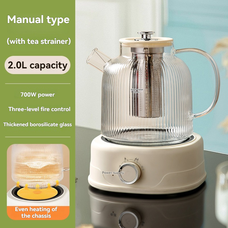 Modèle mécanique blanc 2,0 L - pot simple + passoire à thé