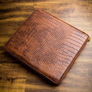 Portable <strong>Humidor</strong> 10 Pieces in LUBINSKI Leather Cedar Wood Zipper <strong>Humidor</strong> Gift Box - Product Image 1