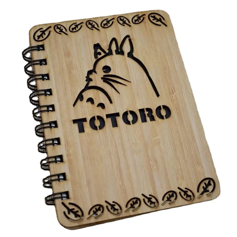 Laser gravierte Holz Notebook Cover Zeitschriften benutzer definierte Logo Notebook