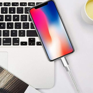 DB naylon örgülü hızlı şarj kablosu iPhone Android cep telefonları yazıcılar için 3A hızlı şarj 2A veri transferi IOS için Optimal - Product Image 3