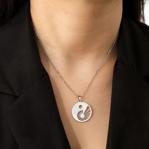 Myshape fibonacci vàng xoắn ốc mặt dây chuyền vòng cổ Tỷ lệ hình học Vòng cổ thép không gỉ thiêng liêng hình học toán học Quà Tặng - Product Image 6