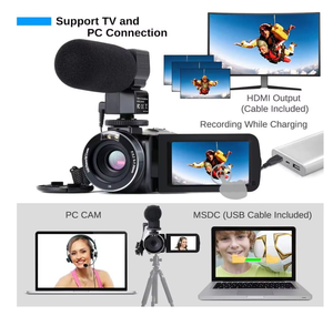Cámara 4K Cámara digital de alta definición Grabadora de video con micrófono y pantalla táctil - Product Image 6