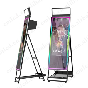 Full Length Mirror Photobooth 62&quot; Mirror 32&quot; Touch Screen <strong>Monitor</strong> <strong>Built</strong>-in <strong>Computer</strong> Photo Booth Camera Printer Optional - Product Image 5