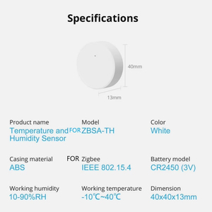 ZBSA TH QIACHIP ZIGBEE Sensor de temperatura y humedad para mejorar herramientas inteligentes accesorios de repuesto - Product Image 3