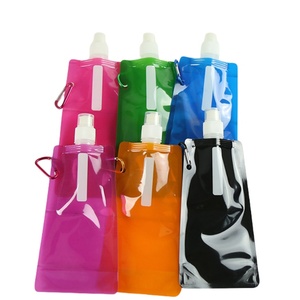 Khuyến mại giá rẻ nhất tái sử dụng có thể gập lại chai nước đóng mở du lịch chai nước có thể gập lại chai nước với logo - Product Image 2