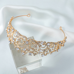 बारोक राजकुमारी क्रिस्टल गैंडों के लिए बाल मुकुट हेयर क्राउन हेयरबैंड - Product Image 5