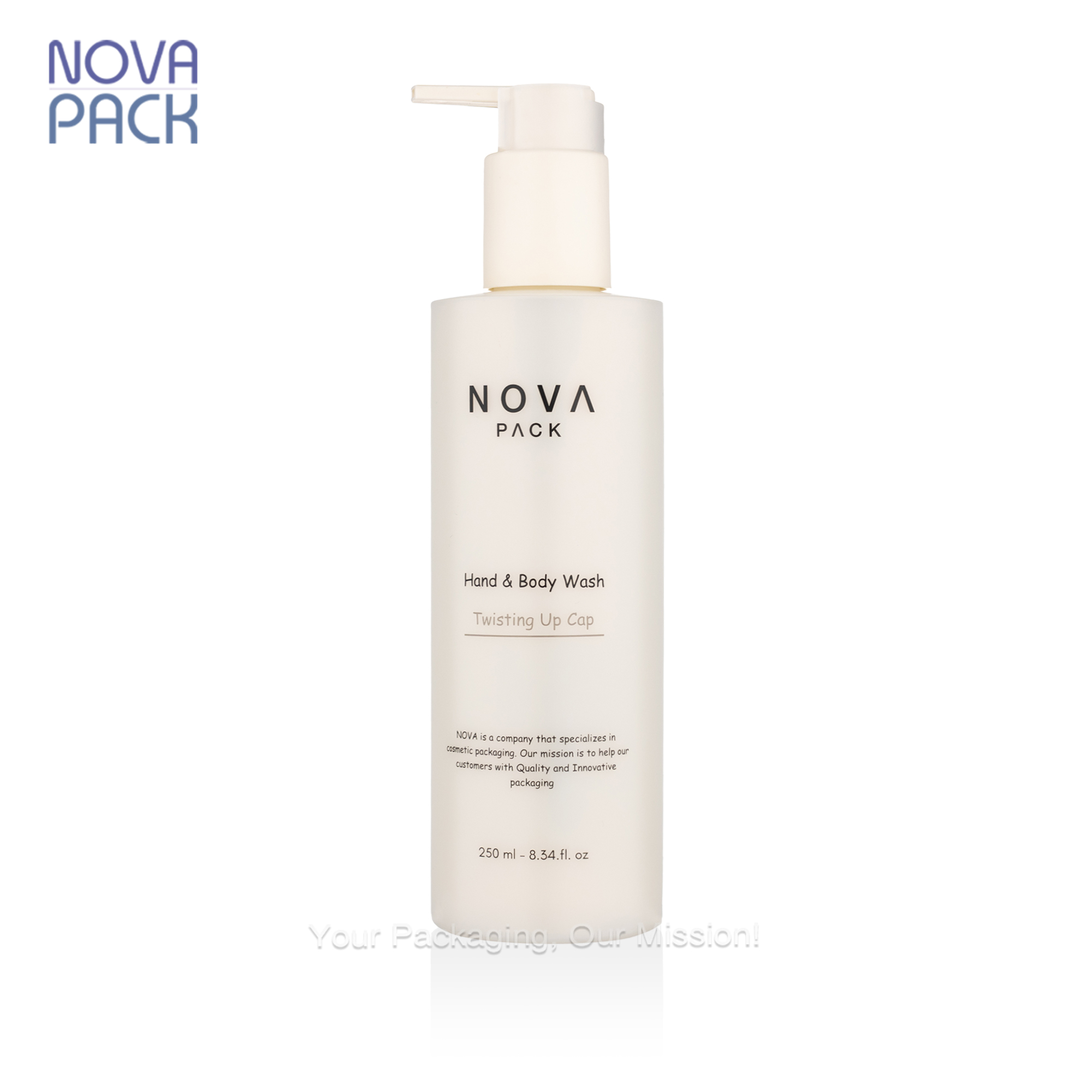 Flacon Nude Givré + Pompe à Verrouillage Colorée