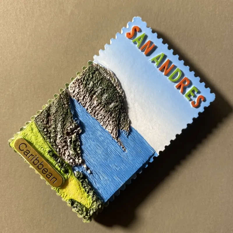 Resina personalizada Colombia Isla de San Andrés Turismo 3D Pintado a mano Decoración del hogar imanes de nevera