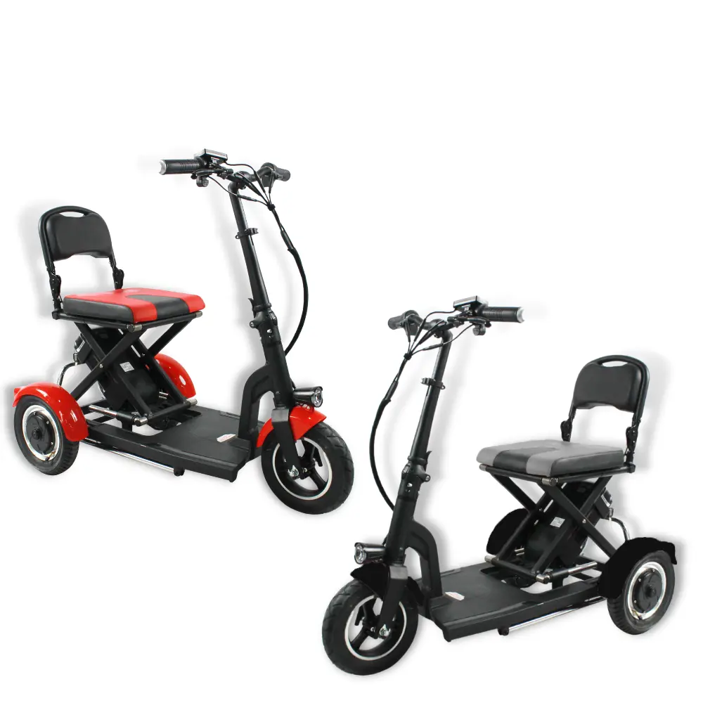 Kolay taşıma katlanır Dults elektrikli üç tekerlekli bisiklet 3 tekerlekli elektrikli Scooter