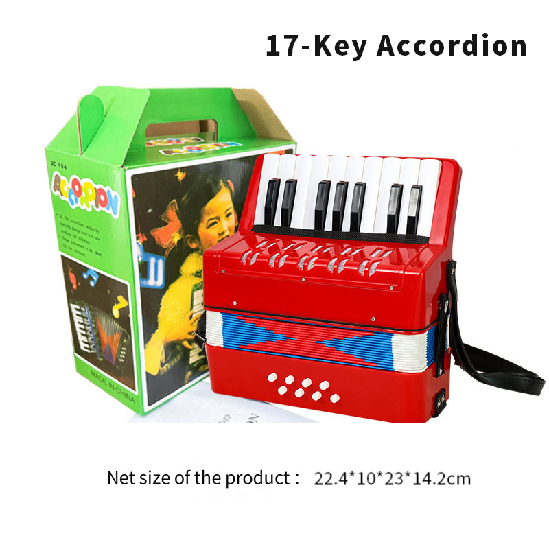 Accordéon 17 touches rouge