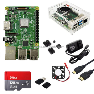 Raspberry Pi 3B Entwicklungs platinen Lüfter kühlkörper Gehäuse deckel Gehäuse Touchscreen Netzteil Adapter SD-Karte Pi 3 Modell B. - Product Image 1