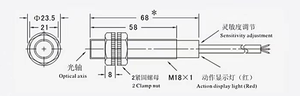 BXuan M18 a riflessione diffusa cilindrica 30CM distanza di rilevamento NPN NC uscita sensori interruttore fotoelettrico - Product Image 6