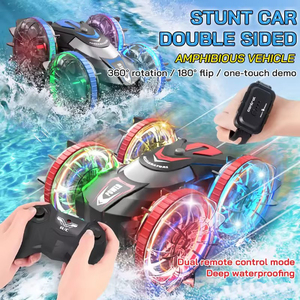 2.4 G Waterproof RC 360 Stunt <strong>Drift</strong> Vehicle Double-sided Driving Boy Toy with Light Amphibious Remote Control Car with <strong>Watch</strong> - Product Image 6