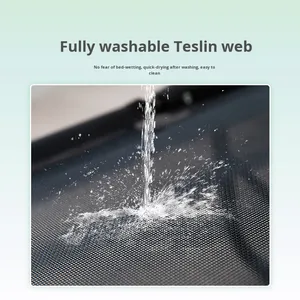 Große Sommer Hundehütte Umwelt freundliche Universal Pet <span class=keywords><strong>Bed</strong></span> Eisen rahmen Atmungsaktiv Wasch bar Camp Installation-Kostenlos für alle Jahreszeiten - Product Image 3