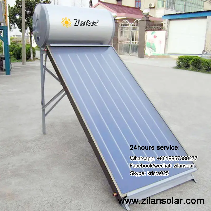 Chauffe-eau solaire à panneau plat pressurisé Thermosiphon 100l-300l avec prix usine
