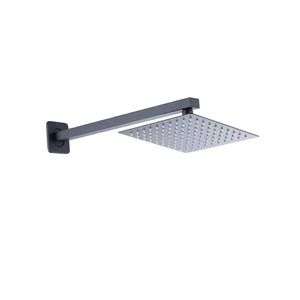 Nhà máy trực tiếp 6 inch vuông chrome đen thép không gỉ Ultra Slim lượng mưa vòi hoa sen đầu phòng tắm - Product Image 5