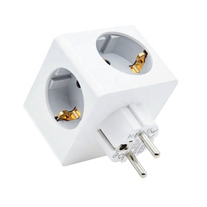 Powercube-Adaptador de 3 vías con 2 puertos USB 3.4A, enchufe múltiple para teléfono inteligente MP3 220, carga de energía - Product Image 1