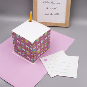 400 hojas de color estándar europeo Memo/Bloque de papel/anuncio de impresión completa nota pegajosa en caja de plástico - Product Image 2