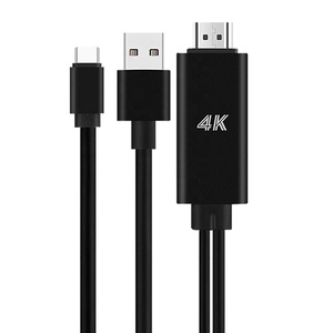 Typ-C zu HDMI und USB 3,0 Adapter Kabel Multi-port Adapter mit HDMI Ausgang USB-C Lade Port für PC TV Handy - Product Image 2
