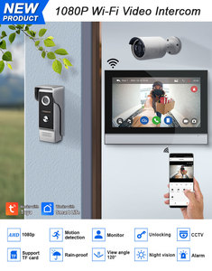 Timbre de puerta con WiFi, cámara de vídeo, intercomunicador con 4 cables, sistema de intercomunicación de teléfono para Villa, casa y apartamento, 9 pulgadas - Product Image 2
