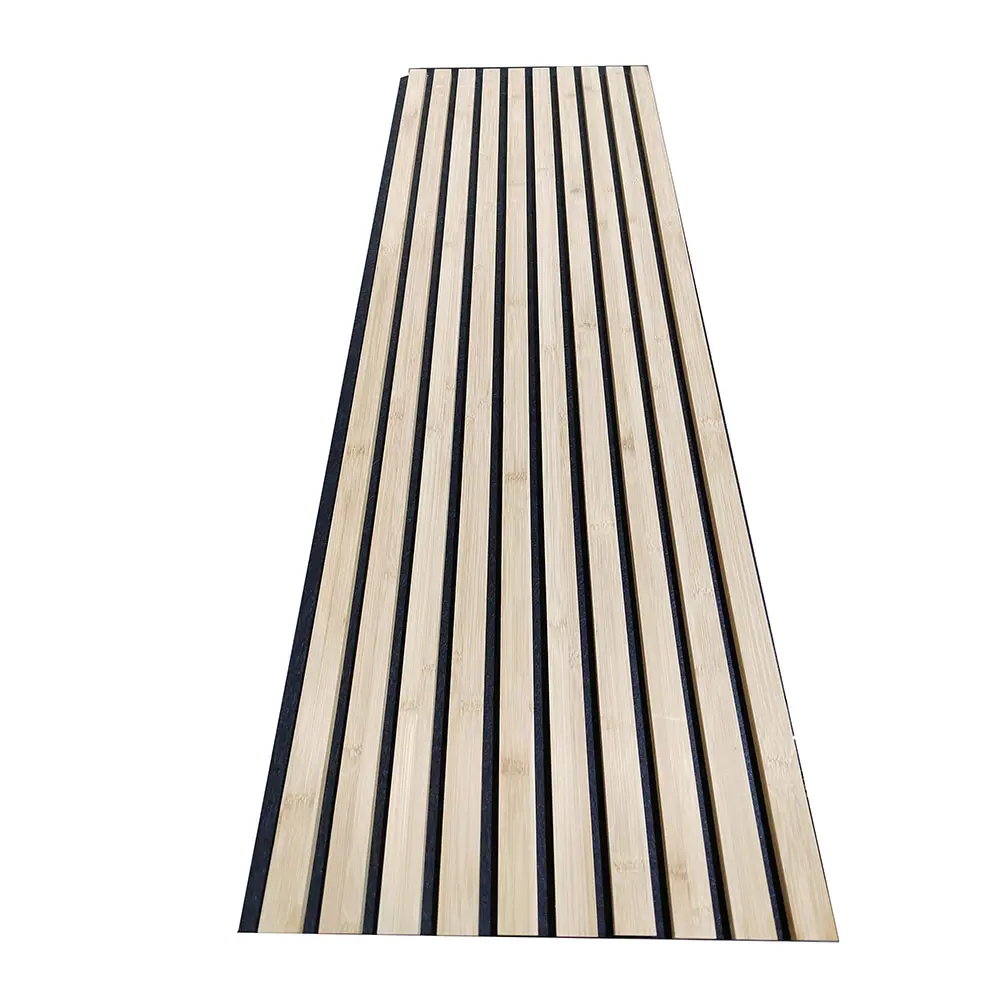 Bord Akoestische Plaat Muur Bamboe Paneel Fineer Decor Akupanel Indoor Marmer Gegroefd Geluidspapier Bamboe Geluiddicht Paneel