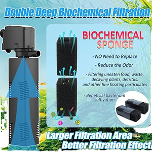 Sobo Fish Tank <strong>Filter</strong> 3 in 1 Aquarium Internal <strong>Filter</strong> Submersible Bio Sponge Fish Tank Aquarium <strong>Filter</strong> WP-1000F Series - Product Image 2
