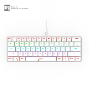 Teclado mecánico personalizado con cable de 61 teclas con interfaz tipo C USB RGB interruptor mecánico de ordenador Teclado retroiluminado para juegos - Product Image 6